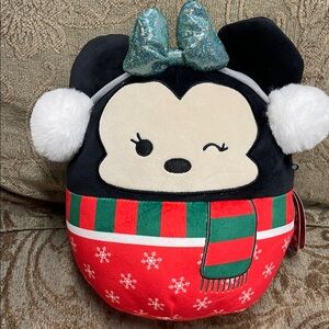 Squishmallow Disney Christmas Minnie Mouse with Ear Muffs NWT